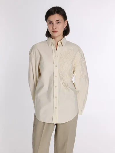 Рубашка цвет сливочный — превью 2