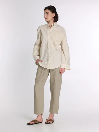 Рубашка цвет сливочный — превью 3