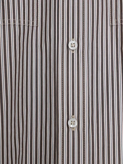 Рубашка цвет шоколадно-белый — превью 5