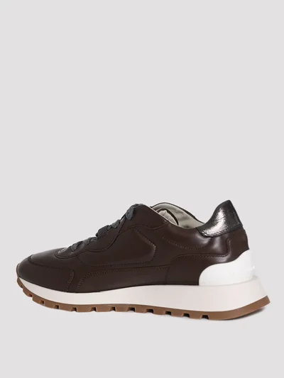 Кроссовки цвет темно-коричневый — превью 3