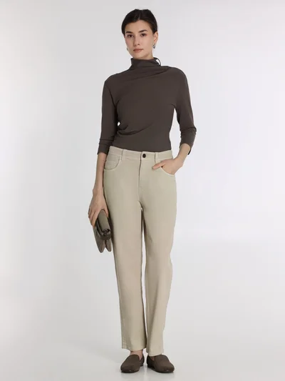 Джинсы цвет бежевый — превью 2