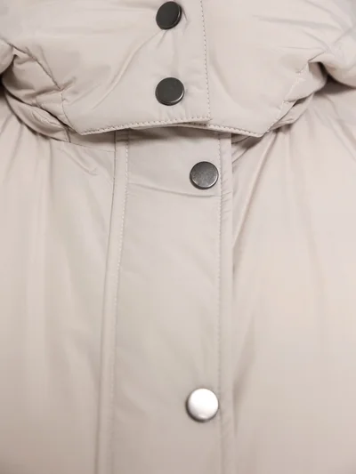 Пуховик цвет бежево-серый — превью 5