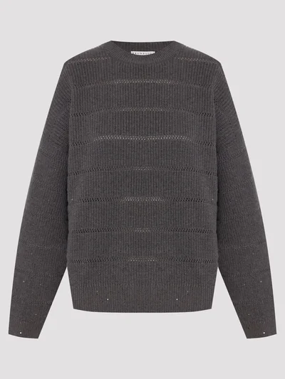 Джемпер цвет серо-коричневый — превью 1