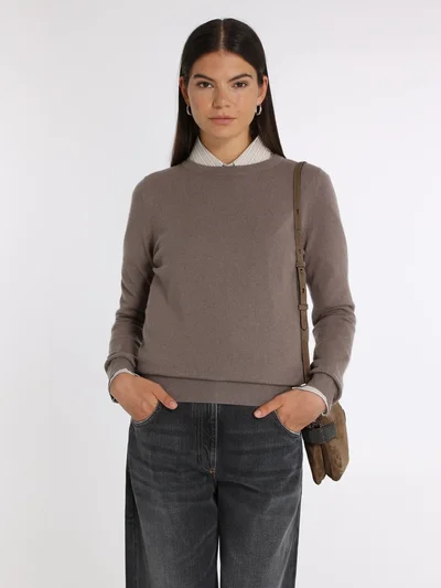 Джемпер цвет коричневый — превью 2