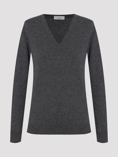 Пуловер цвет серый — превью 1