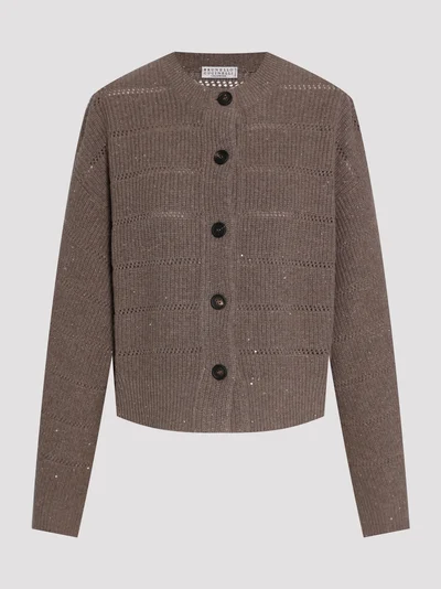 Кардиган цвет коричневый — превью 1