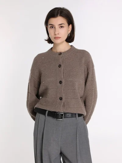 Кардиган цвет коричневый — превью 2