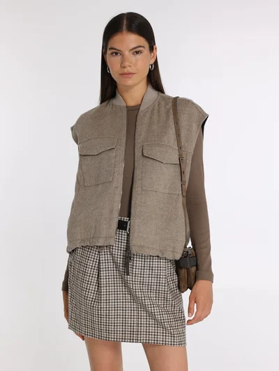 Жилет цвет светло-коричневый — превью 2