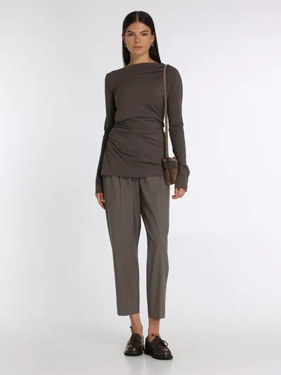 Джемпер цвет коричневый — превью 3