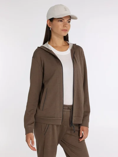 Толстовка цвет шоколадный — превью 2