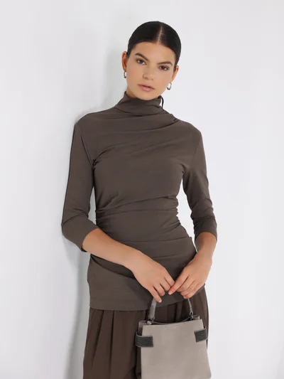 Джемпер цвет коричневый — превью 2