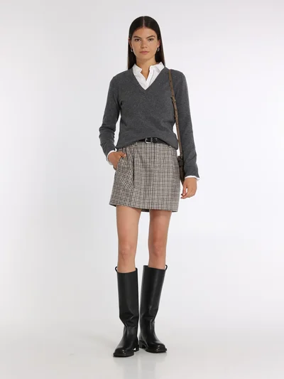 Юбка цвет коричневая — превью 3