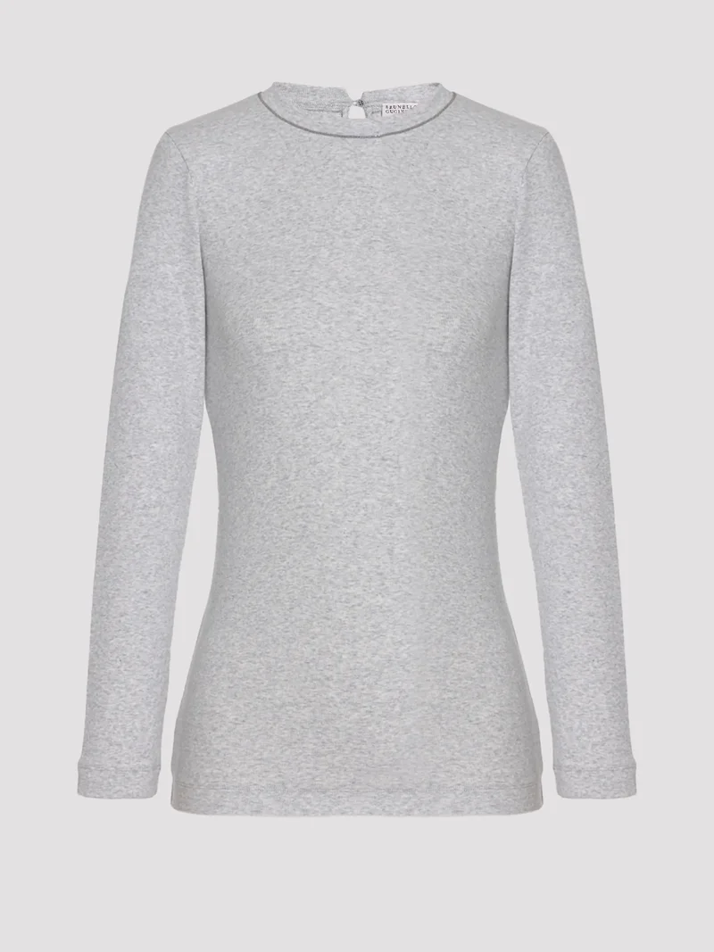 Лонгслив цвет светло-серый