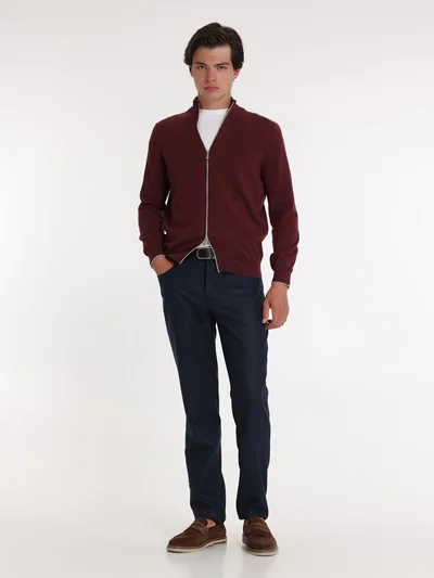 Кардиган цвет бордовый — превью 3