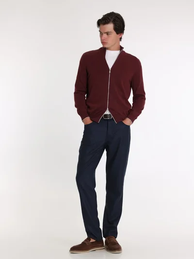 Кардиган цвет бордовый — превью 4