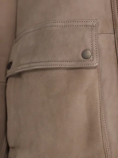 Дубленка цвет светло-коричневый — превью 5