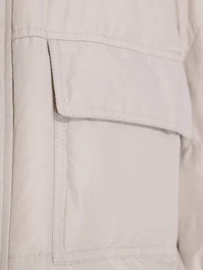 Пуховик цвет светло-серый — превью 6