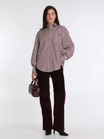 Брюки цвет бордовый — превью 2