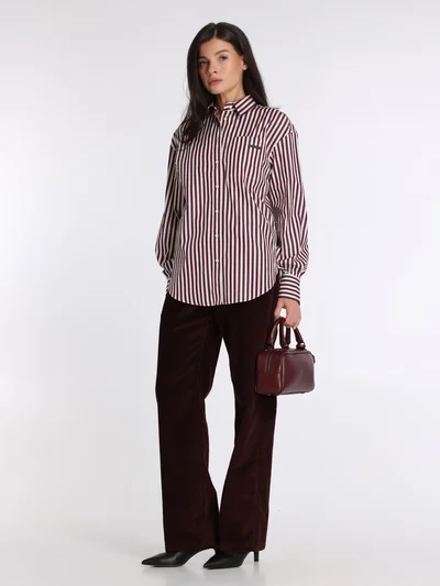 Брюки цвет бордовый — превью 3