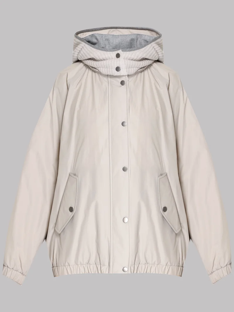 Пуховик цвет светло-серый