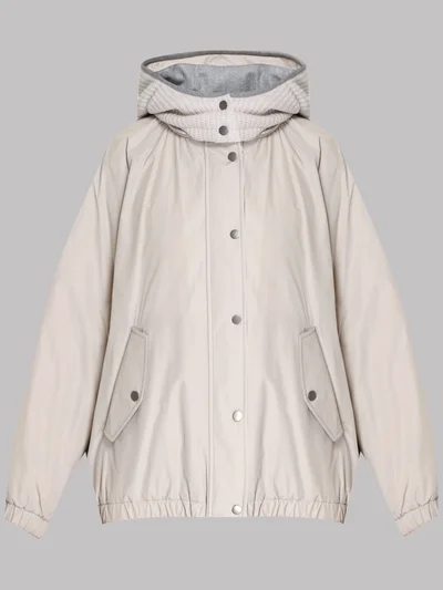 Пуховик цвет светло-серый — превью 1