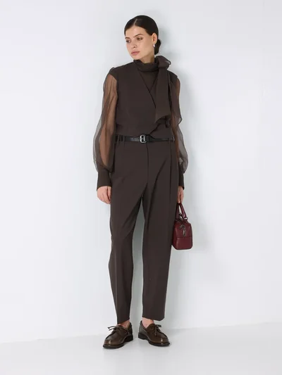 Жилет цвет коричневый — превью 3