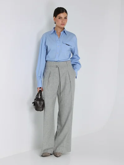 Брюки цвет светло-серый — превью 2