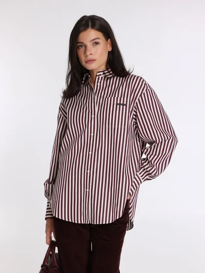 Рубашка цвет бордовый — превью 2