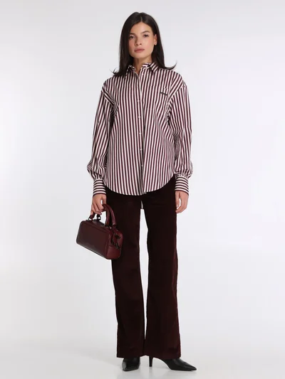 Рубашка цвет бордовый — превью 3