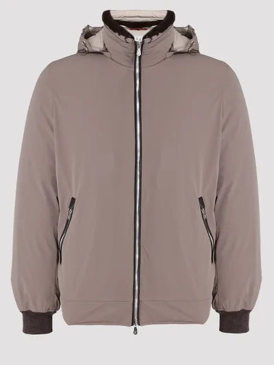 Пуховик цвет коричневый — превью 1