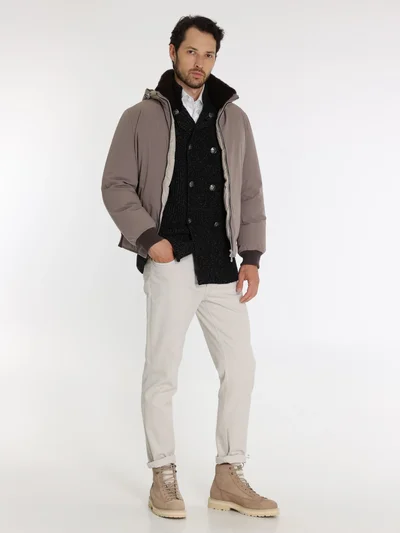 Пуховик цвет коричневый — превью 3