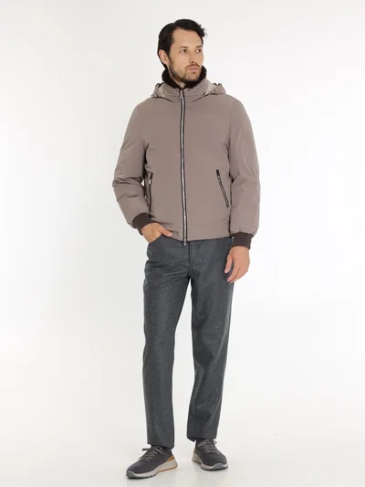 Пуховик цвет коричневый — превью 4