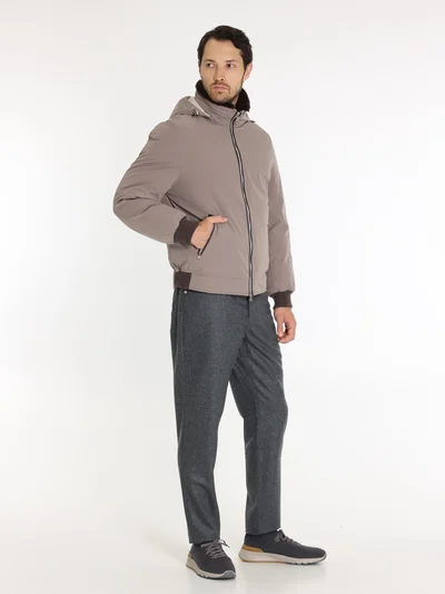 Пуховик цвет коричневый — превью 5