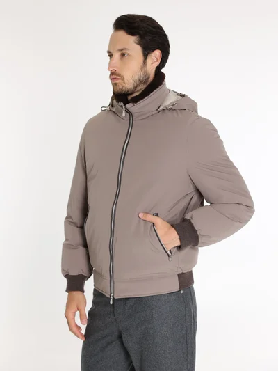 Пуховик цвет коричневый — превью 6