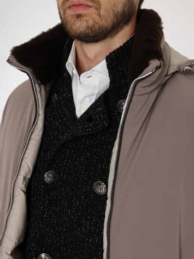 Пуховик цвет коричневый — превью 7