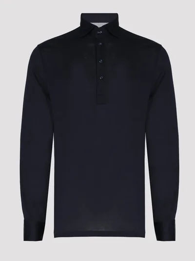 Поло цвет темно-синий — превью 1