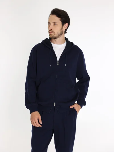 Толстовка цвет темно-синий — превью 2