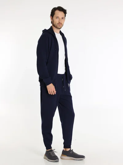 Толстовка цвет темно-синий — превью 4