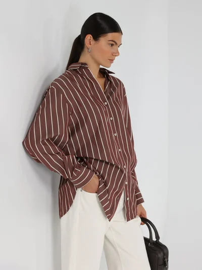 Рубашка цвет темно-синий — превью 2