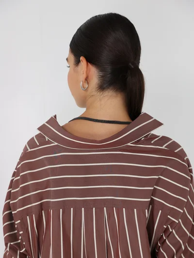 Рубашка цвет бордовый — превью 5