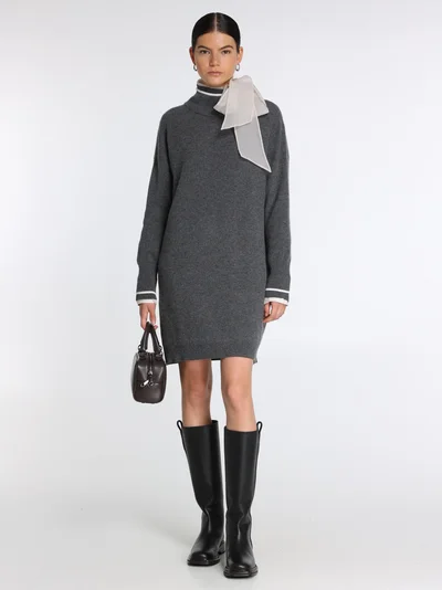 Платье цвет серый — превью 2