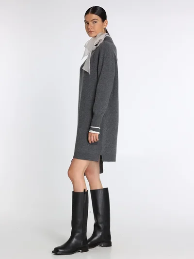 Платье цвет серый — превью 3