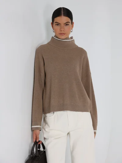 Свитер цвет бежевый — превью 2