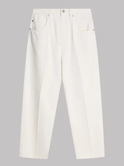 Джинсы цвет молочный — превью 1