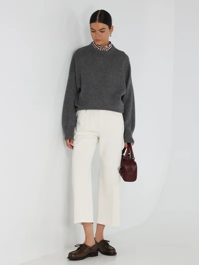 Джинсы цвет молочный — превью 3