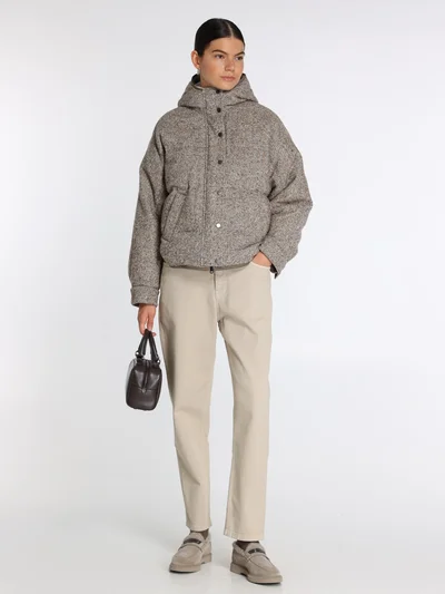 Пуховик цвет бежевый — превью 4