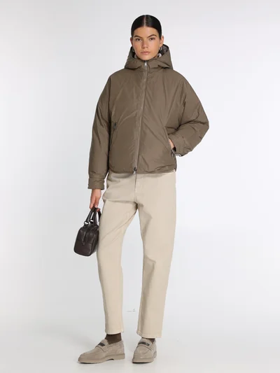 Пуховик цвет бежевый — превью 7