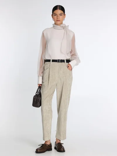 Брюки цвет светло-бежевый — превью 2