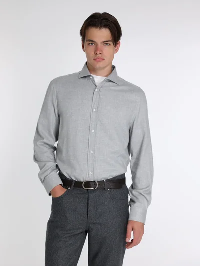 Рубашка цвет светло-серый — превью 2