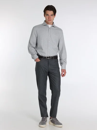 Рубашка цвет светло-серый — превью 3